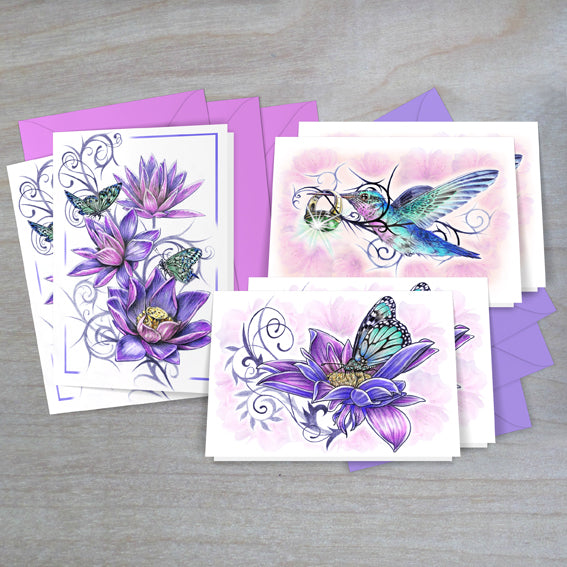 ddddddFlowers & Butterflies Cards Gift Box
