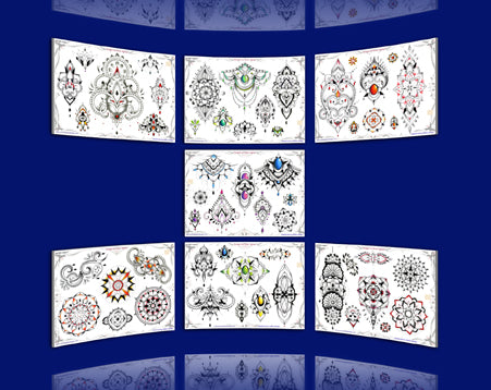 Dotwork & Jewels Set
