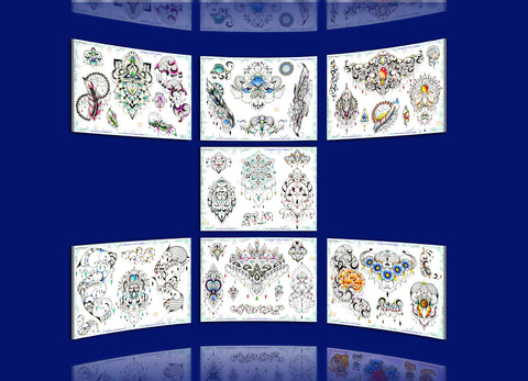 Colourful Lacey Ornamental Set