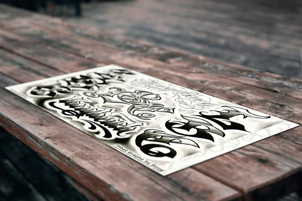 Boog Lettering Tattoo Designs by Boog | Jenny Clarke Design