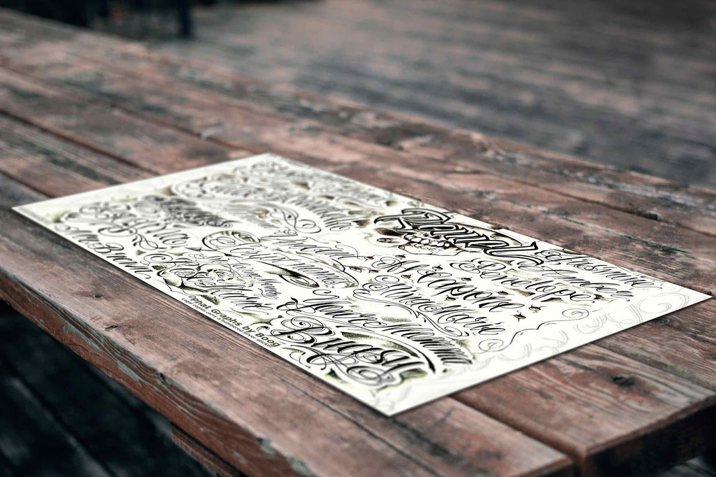 Boog Lettering Tattoo Designs by Boog | Jenny Clarke Design