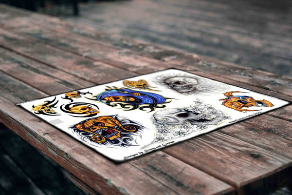 Skulls in Grey & Colour Set