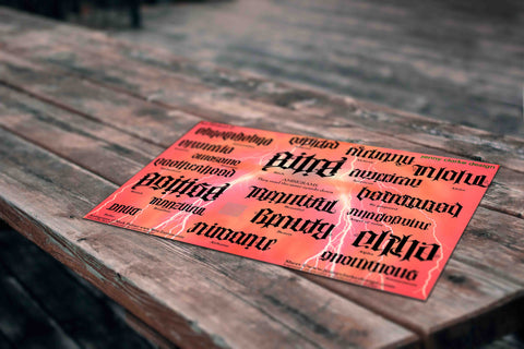Ambigrams on Orange - Phrases A-L